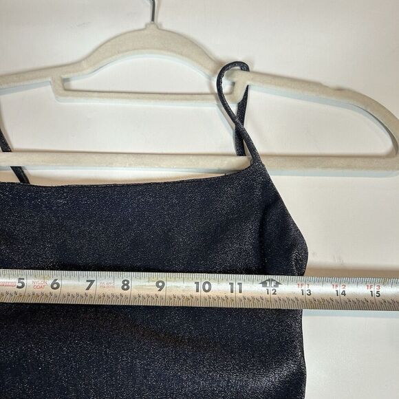 Vintage City Triangles Dress Womens Large Y2K Shimmer Strappy Back Formal Prom - Picture 9 of 9